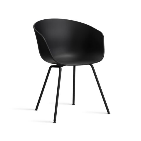 Hay_Armchair_AAC 26 black 2.0 shell_black powder coated steel base