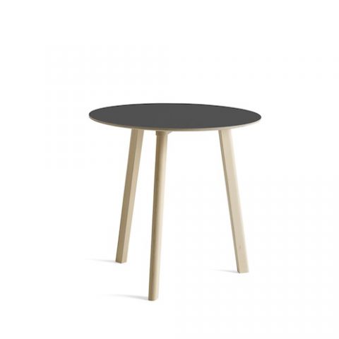 Hay_CPH_Deux_table_round_W75cm_Beech_Stonegrey_laminate
