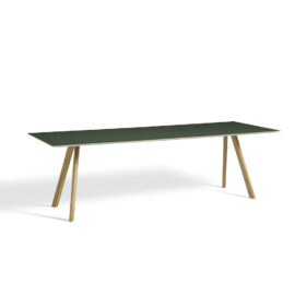 Tisch HAY CPH 30 l250 W90 lacquered Oak Green Lino