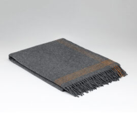 McNutt Decke Cashmere Lambswool steel Orange
