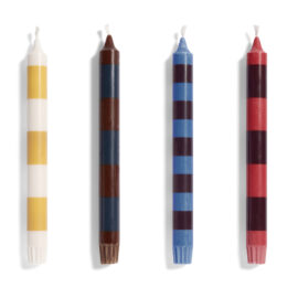 HAY Stripe Candle set of 4 bright